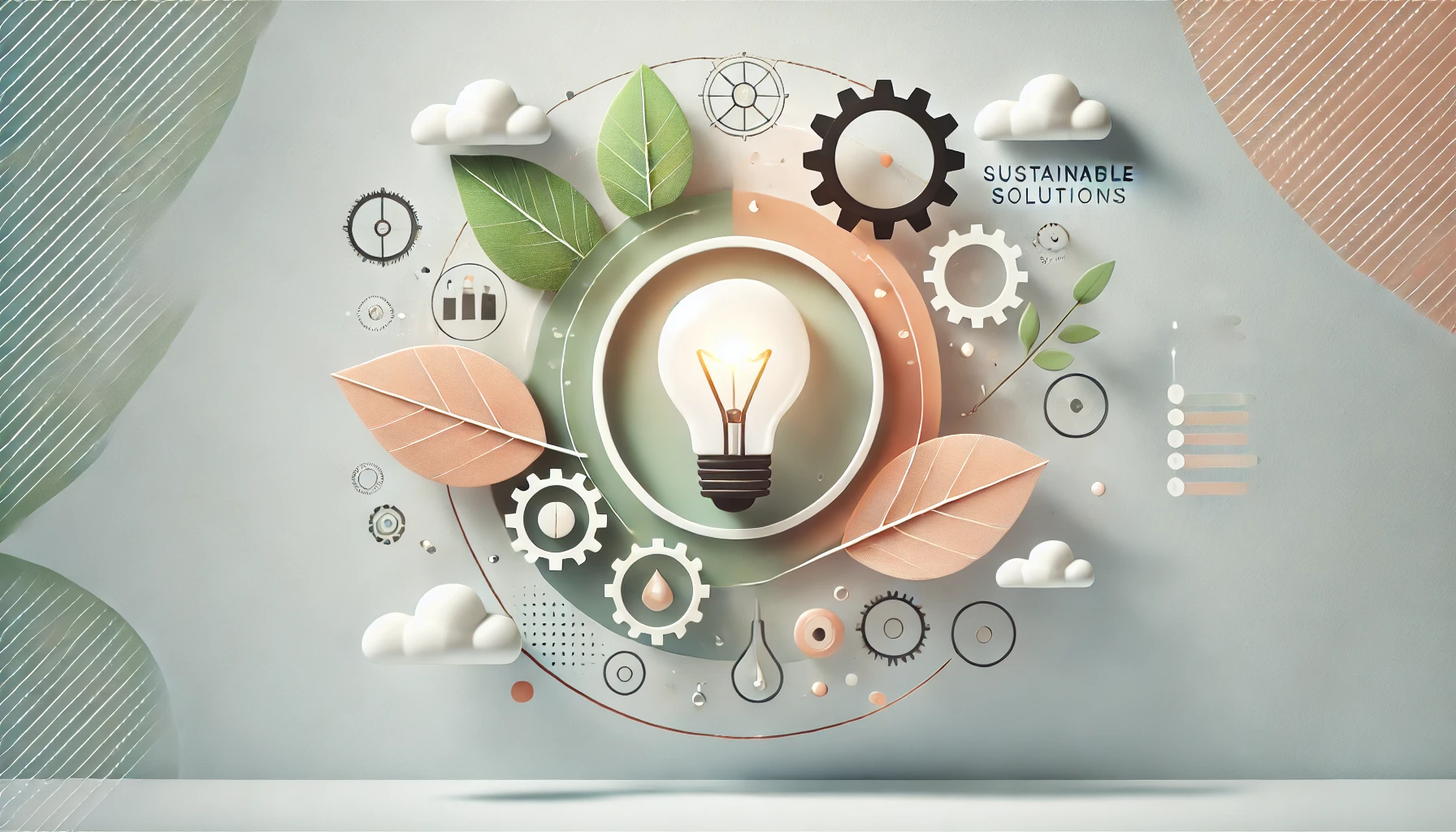 Representing of sustainable solutions with a focus on innovation, energy efficiency, and harmony with nature.