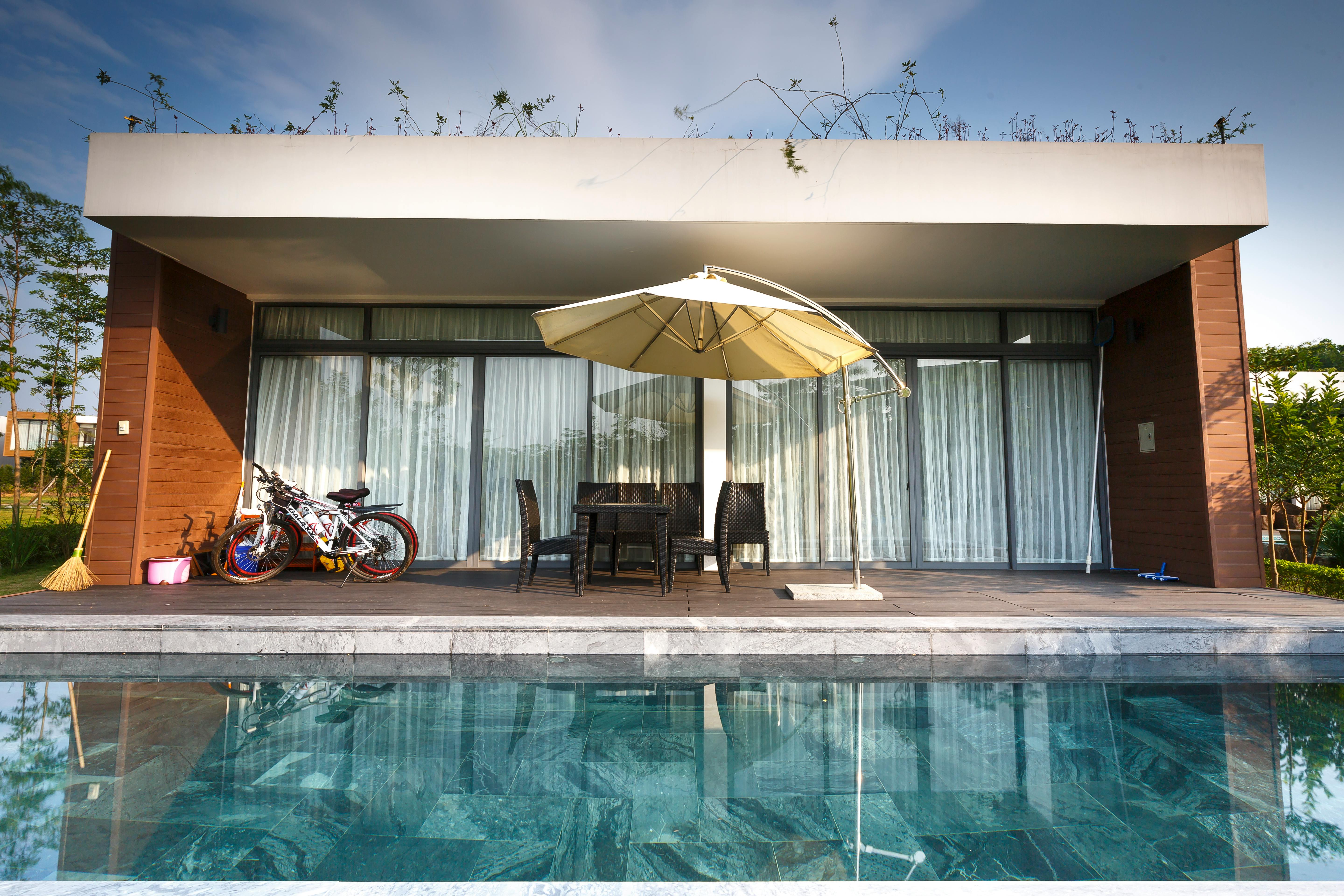Contemporary house with sleek design and elegant touches.