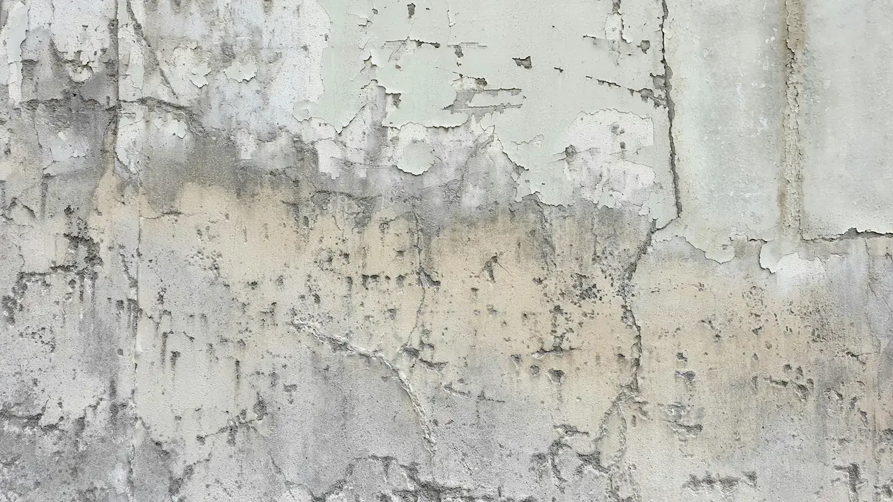 cosmetic cracks on a wall surface, purely aesthetic with no structural impact