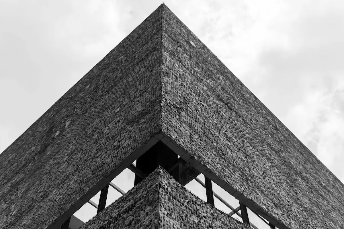 modern black and white wall showcasing minimalist architecture in Pacitan, East Java, Indonesia
