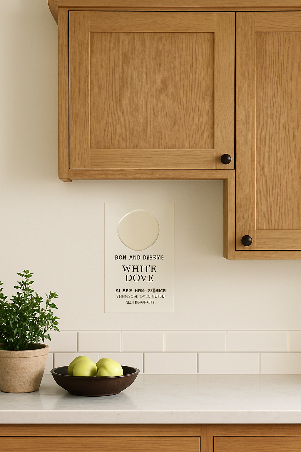 Interior showcasing Benjamin Moore White Dove wall color paired with light wood floors like white oak and maple for a warm, versatile aesthetic.