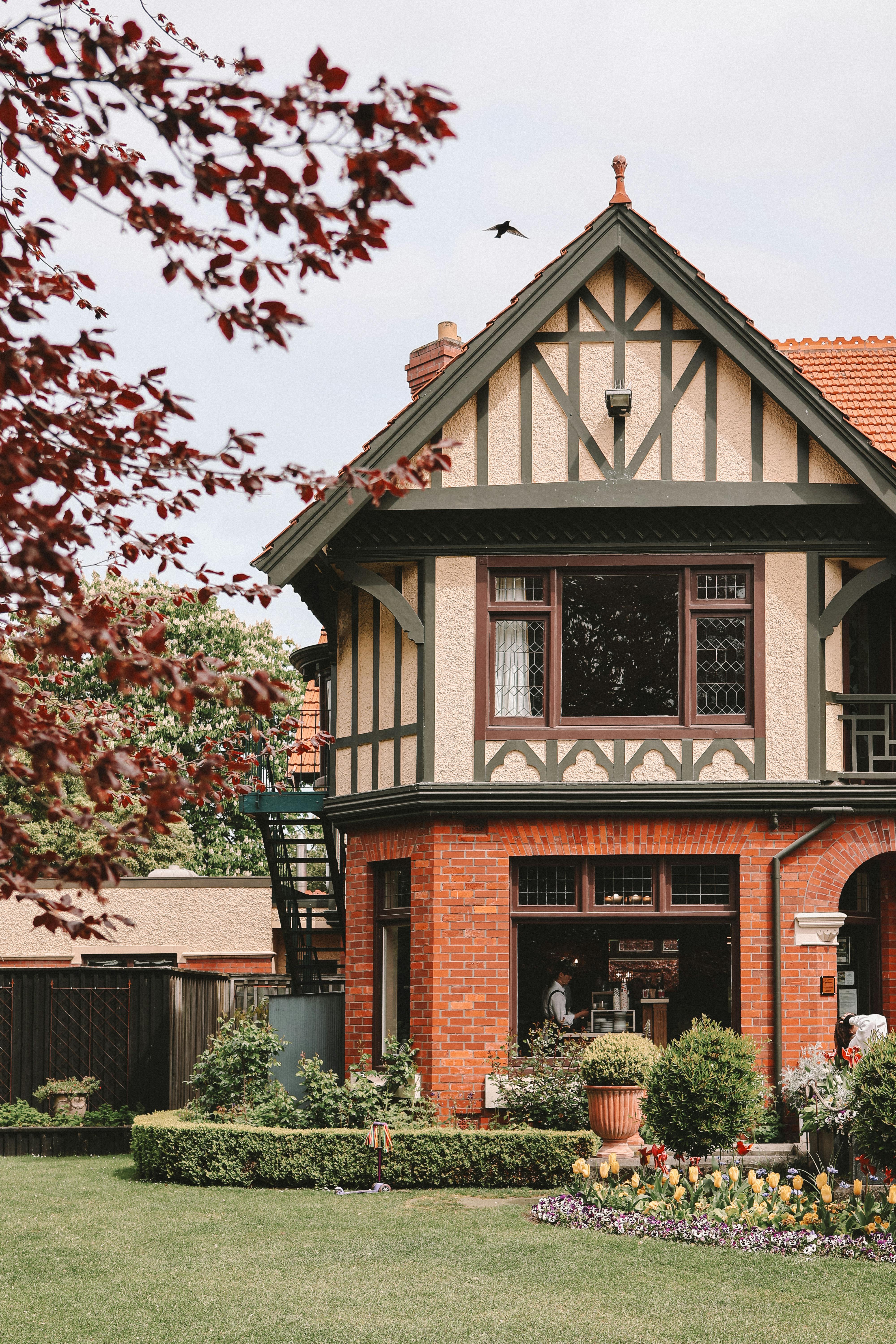 Tudor-style home with steep gables and timber detailing in Canterbury.