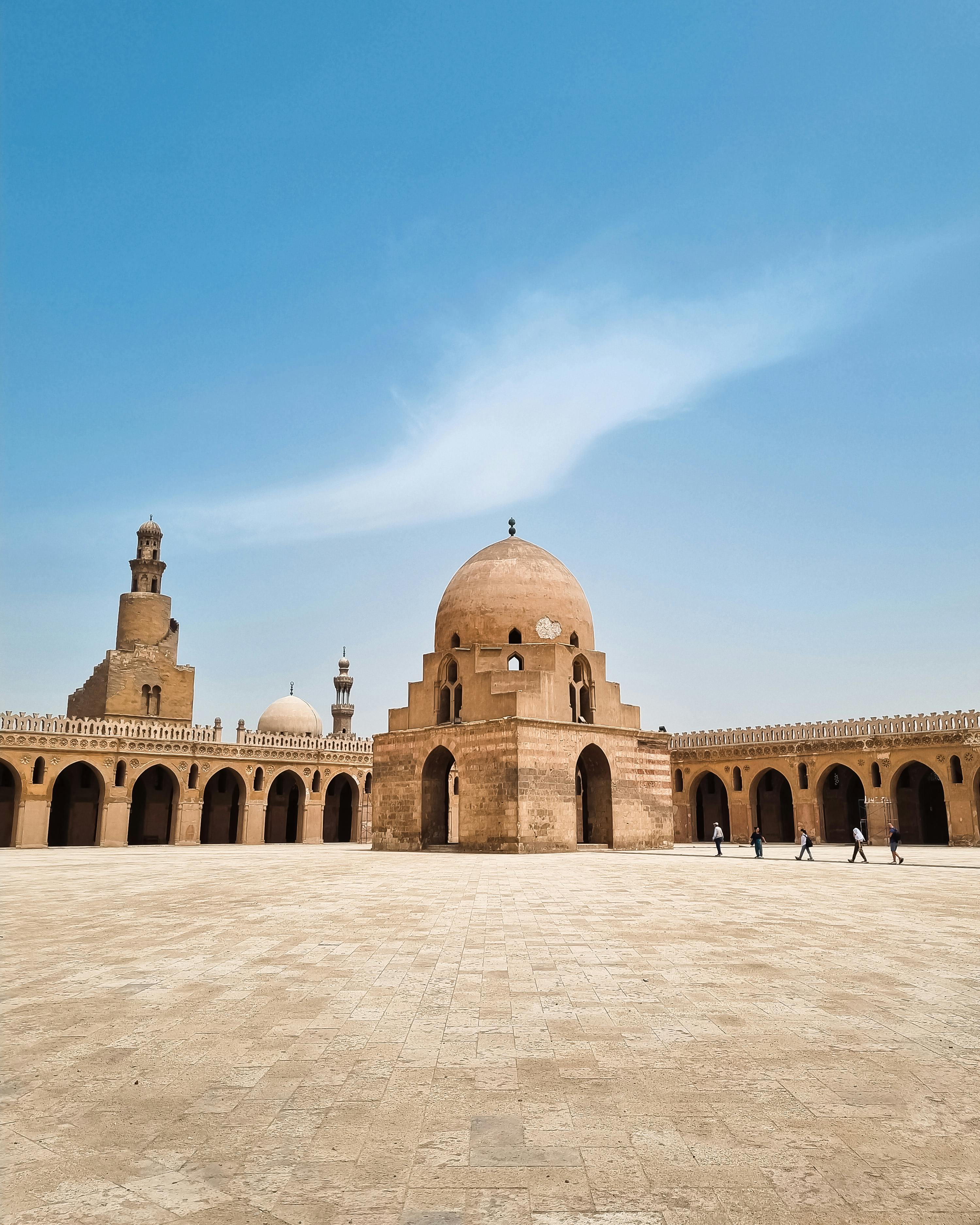 Courtyard of Ibn Tulun Mosque in Cairo.