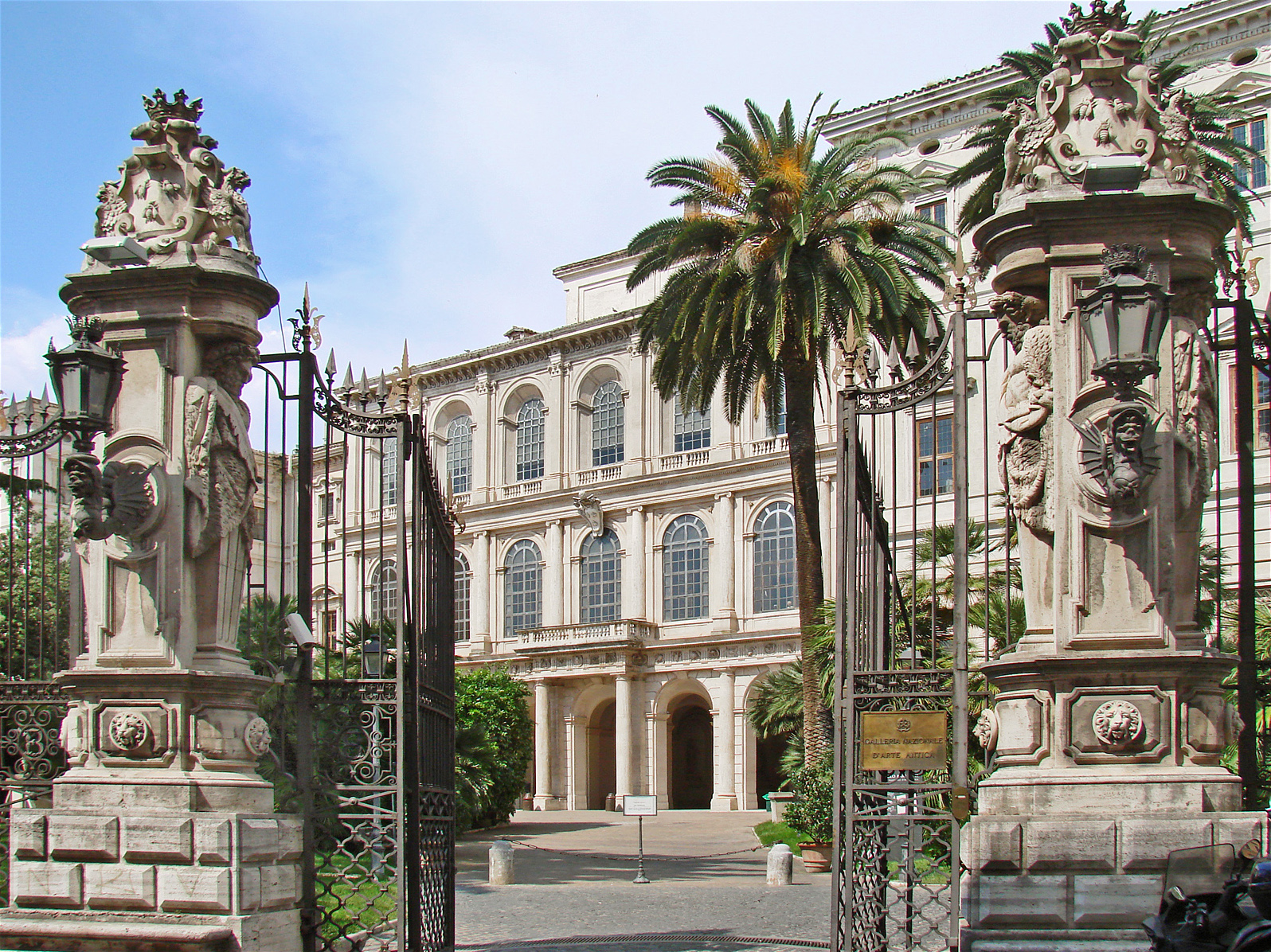 Barberini Palace exterior in Rome.