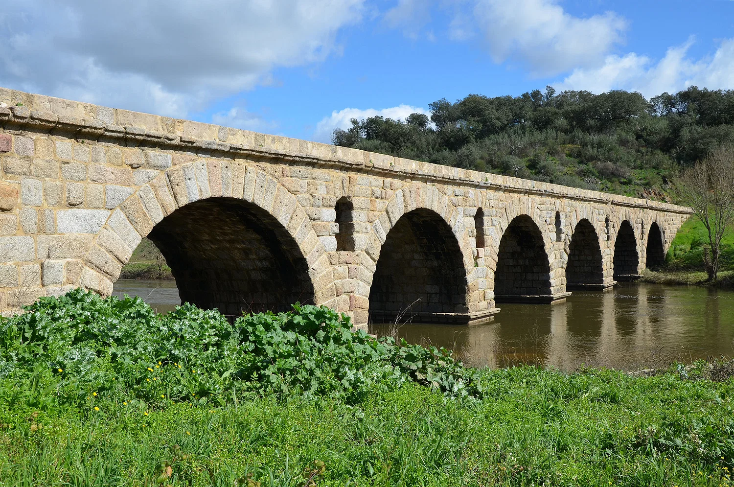 A Roman stone bridge illustrating advanced civil engineering from the Roman Empire.