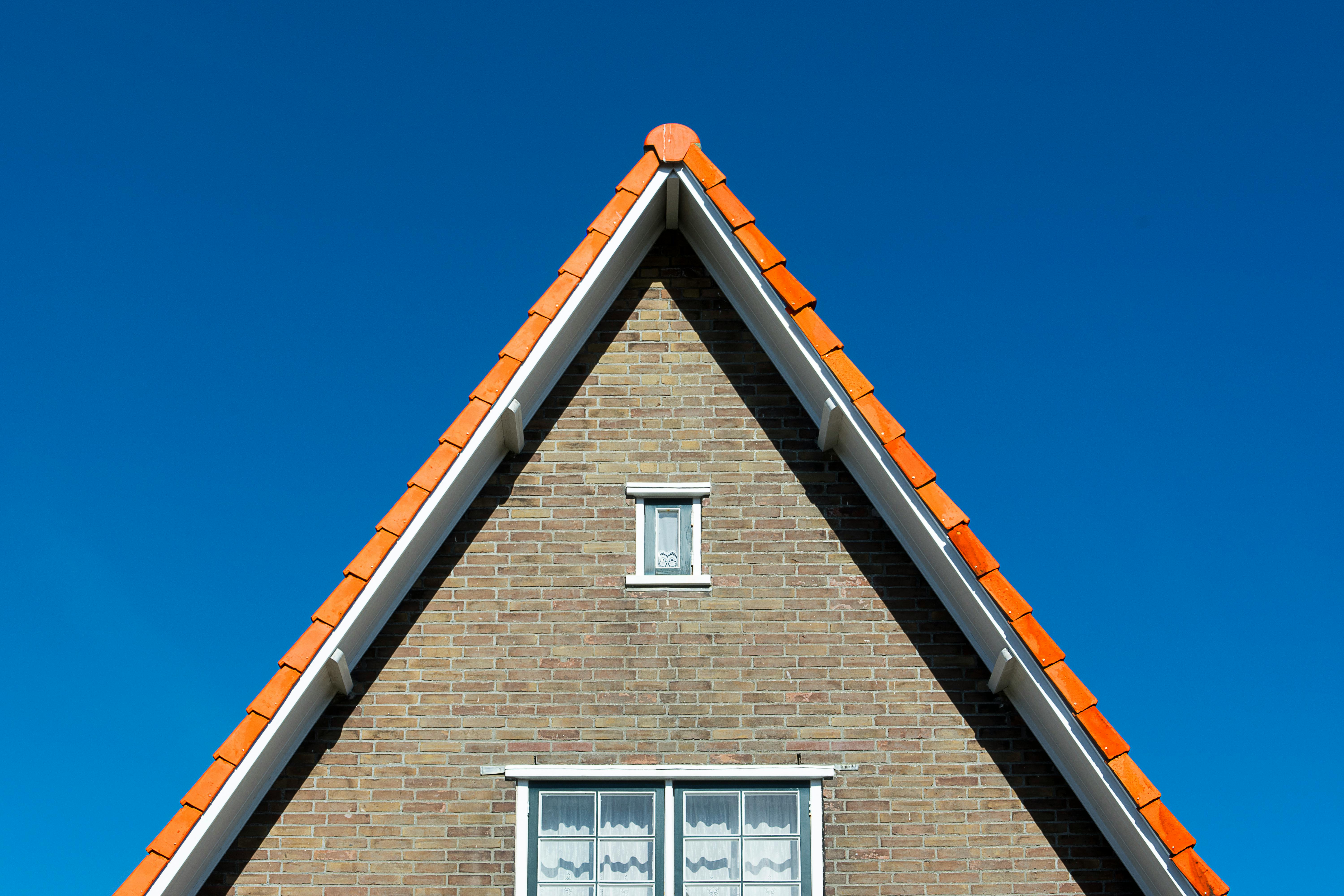 Modern brick house with simple clean lines and elegant design.
