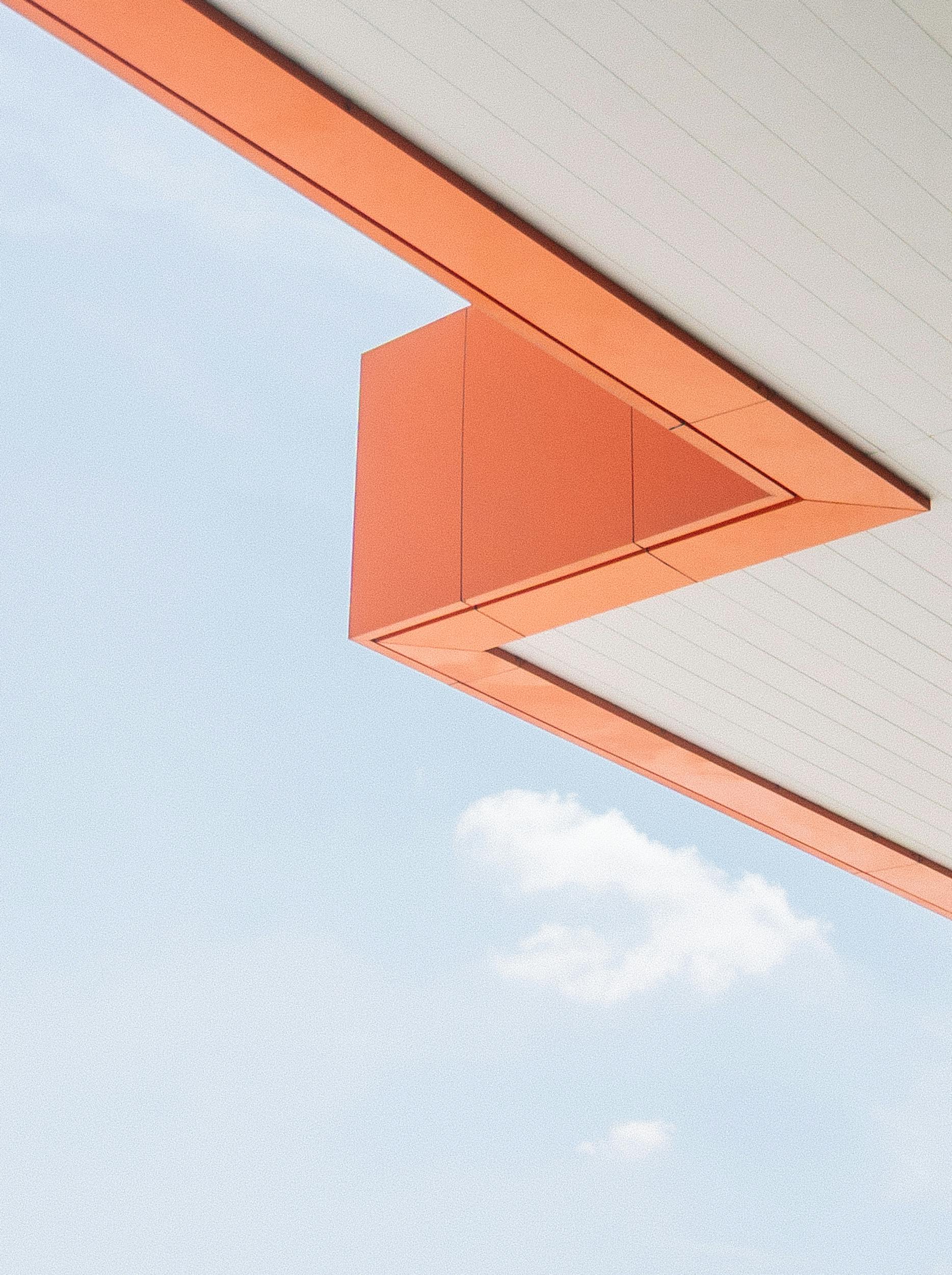 Part of a house exterior with clean elegant lines and modern design.