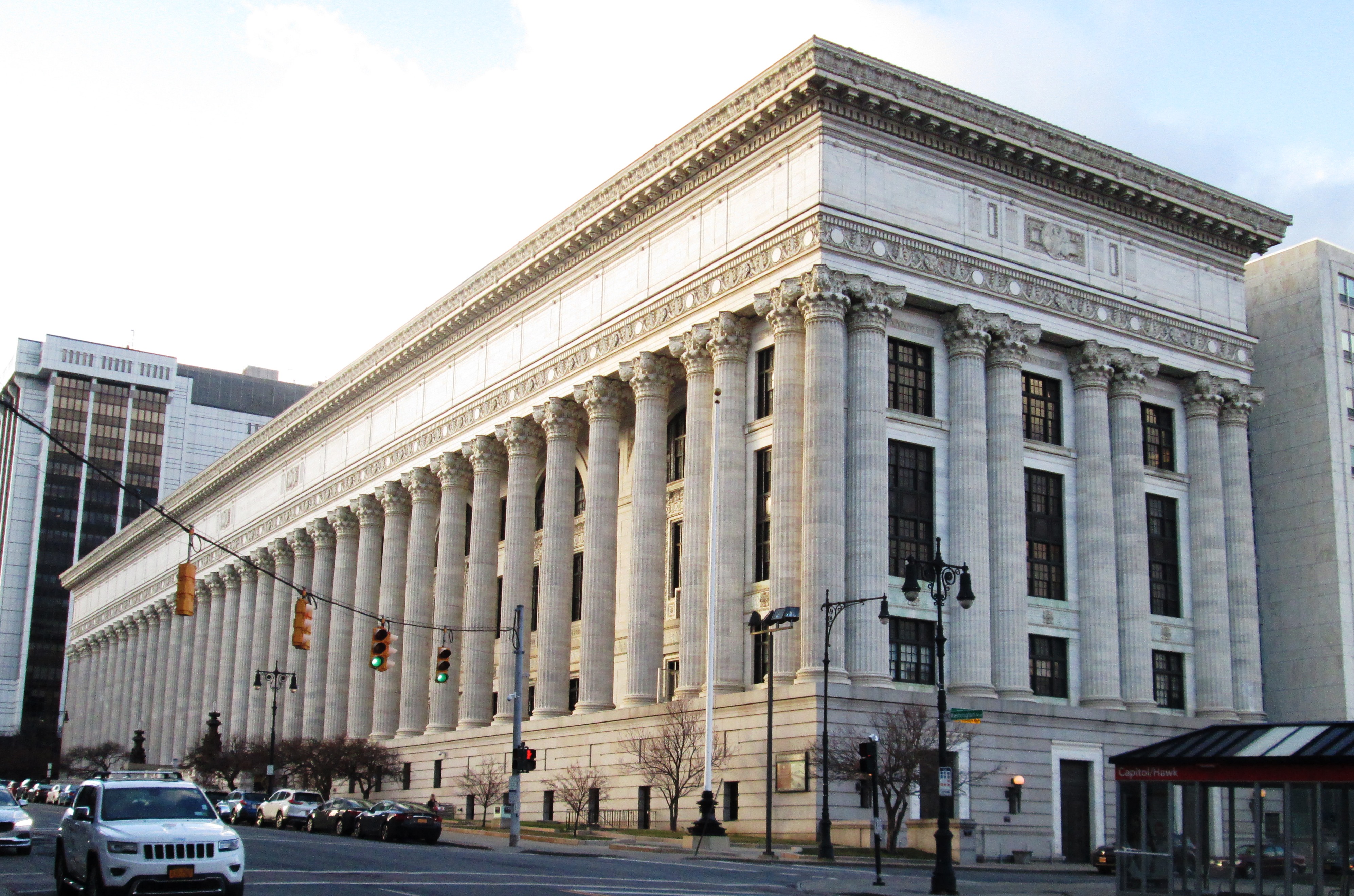 New York State Education Building with Corinthian columns.