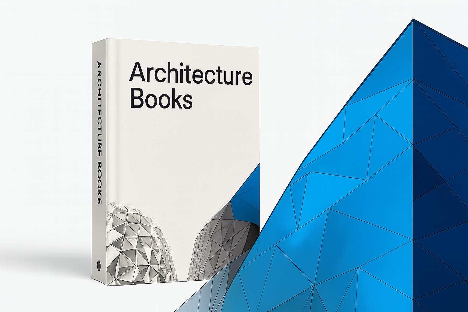 Stack of influential architecture books on design and theory.