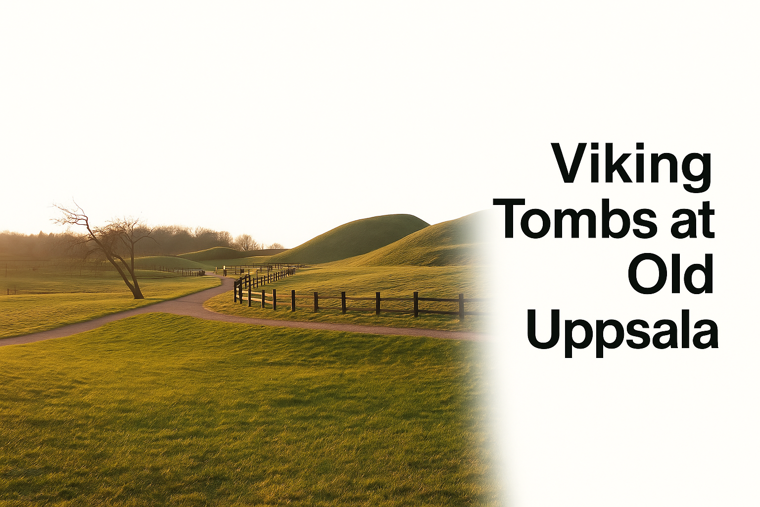Viking burial mounds at Old Uppsala in Sweden.
