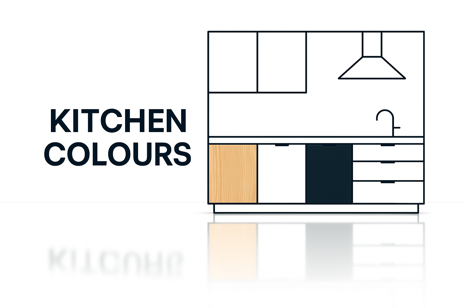 Two-color laminate combinations for modern kitchens.