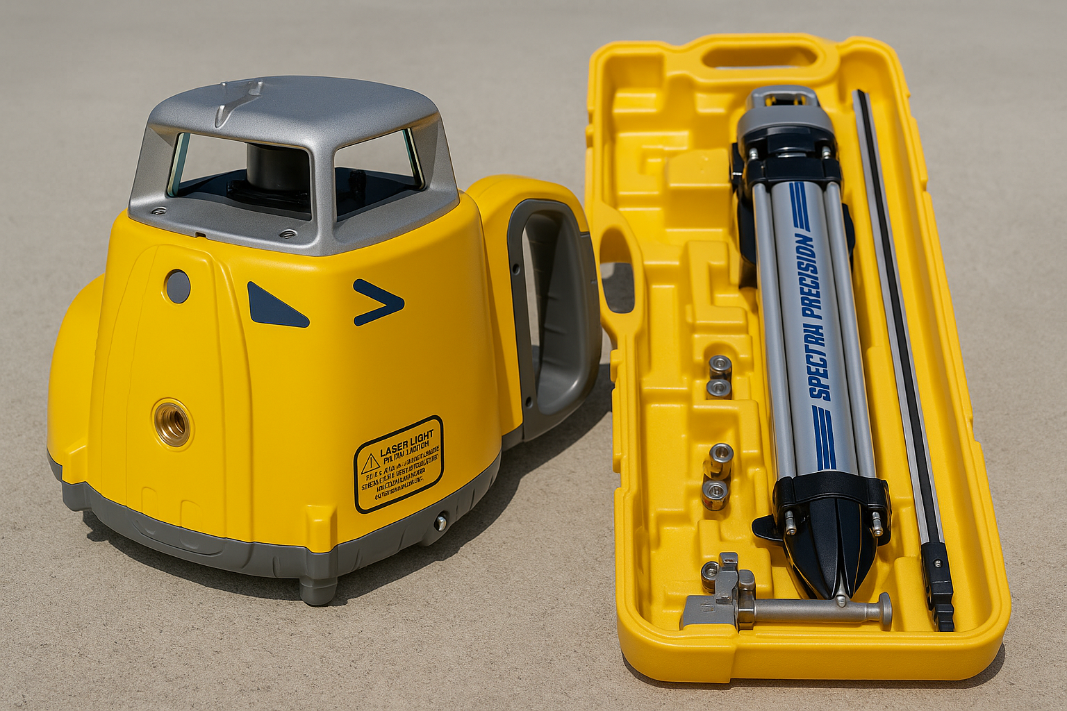DeWalt DW074KD pro-grade rotary laser level for checking contractor work.