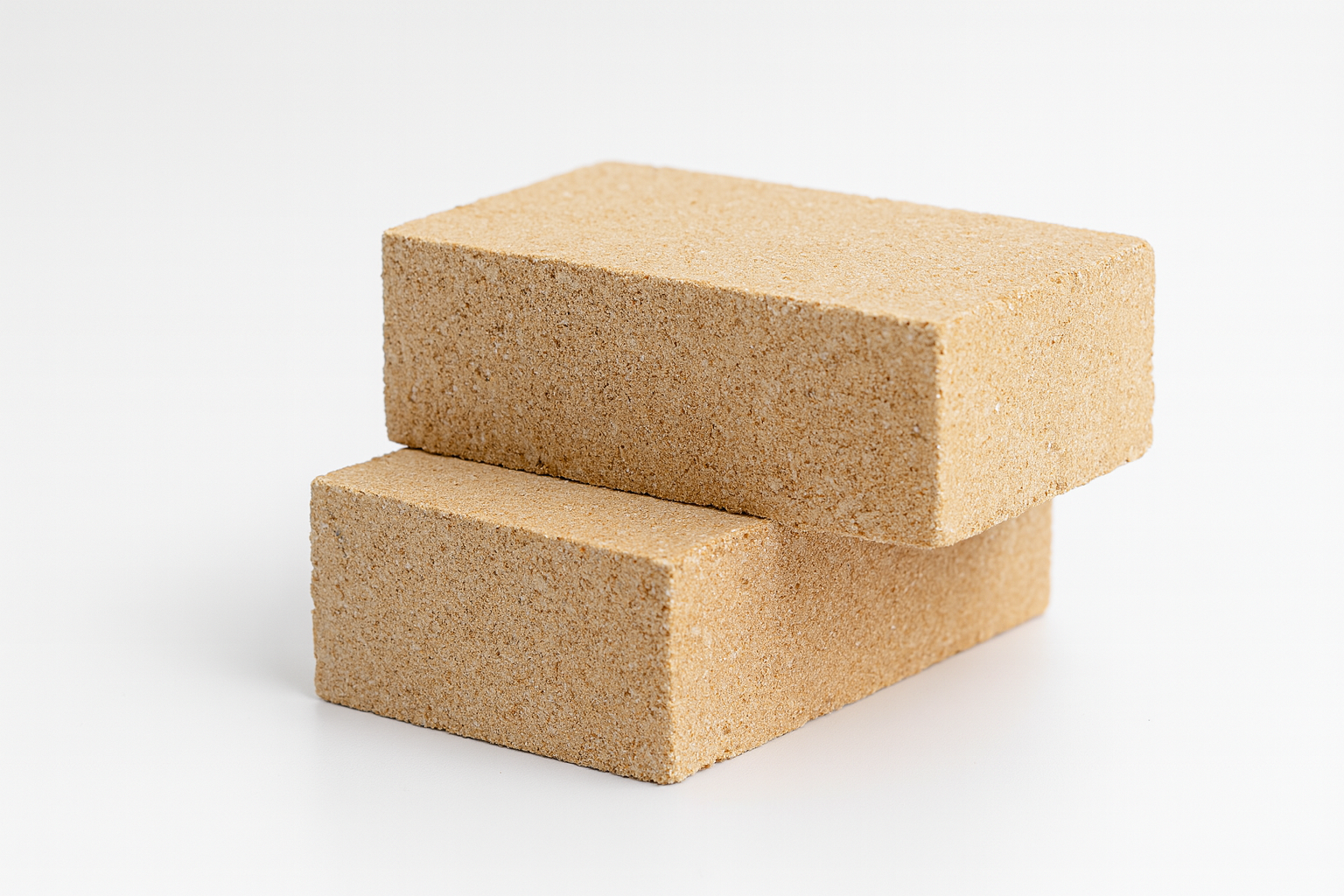 Earth block construction material demonstrating green design.