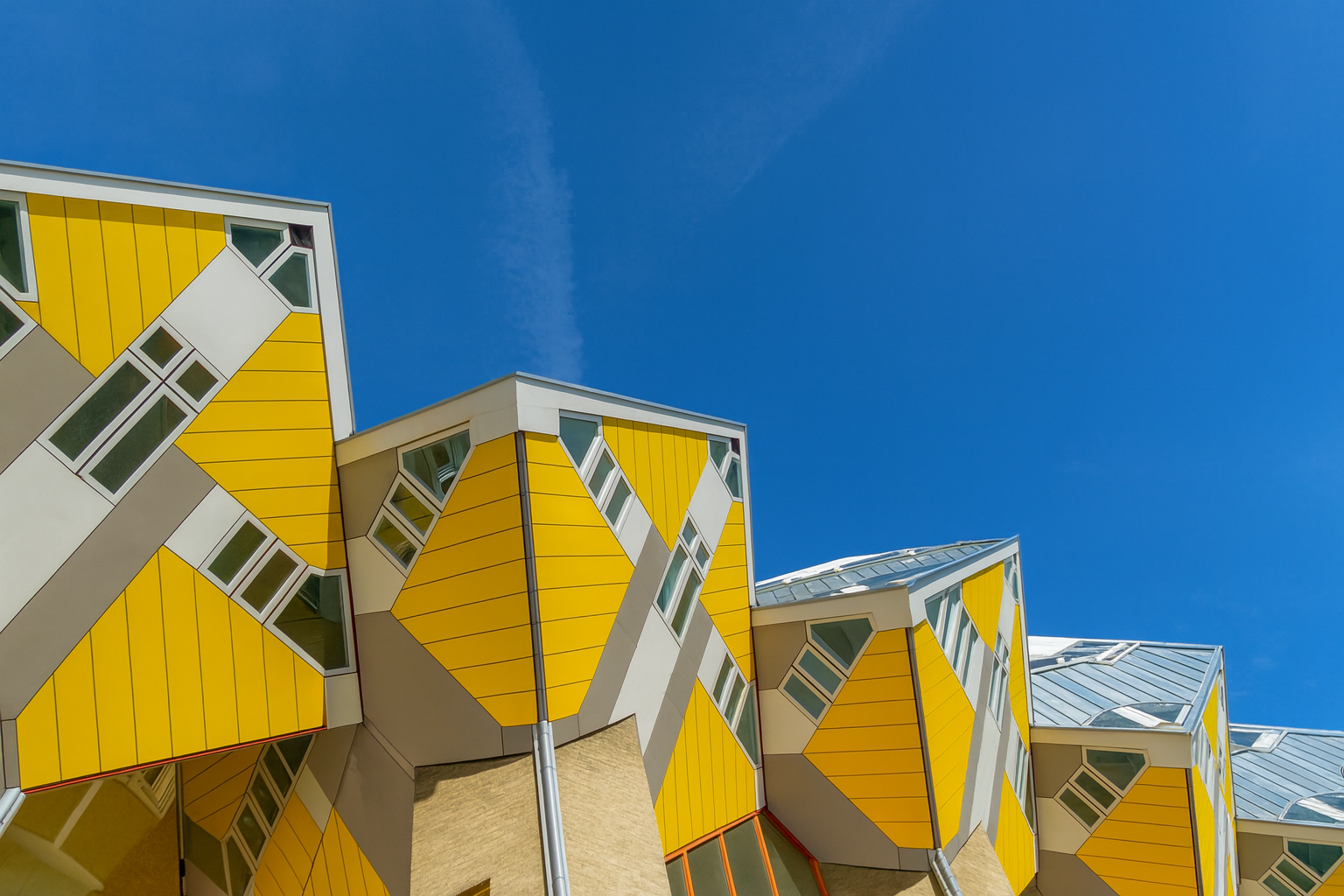 Dutch Cube Houses from a fresh camera angle.