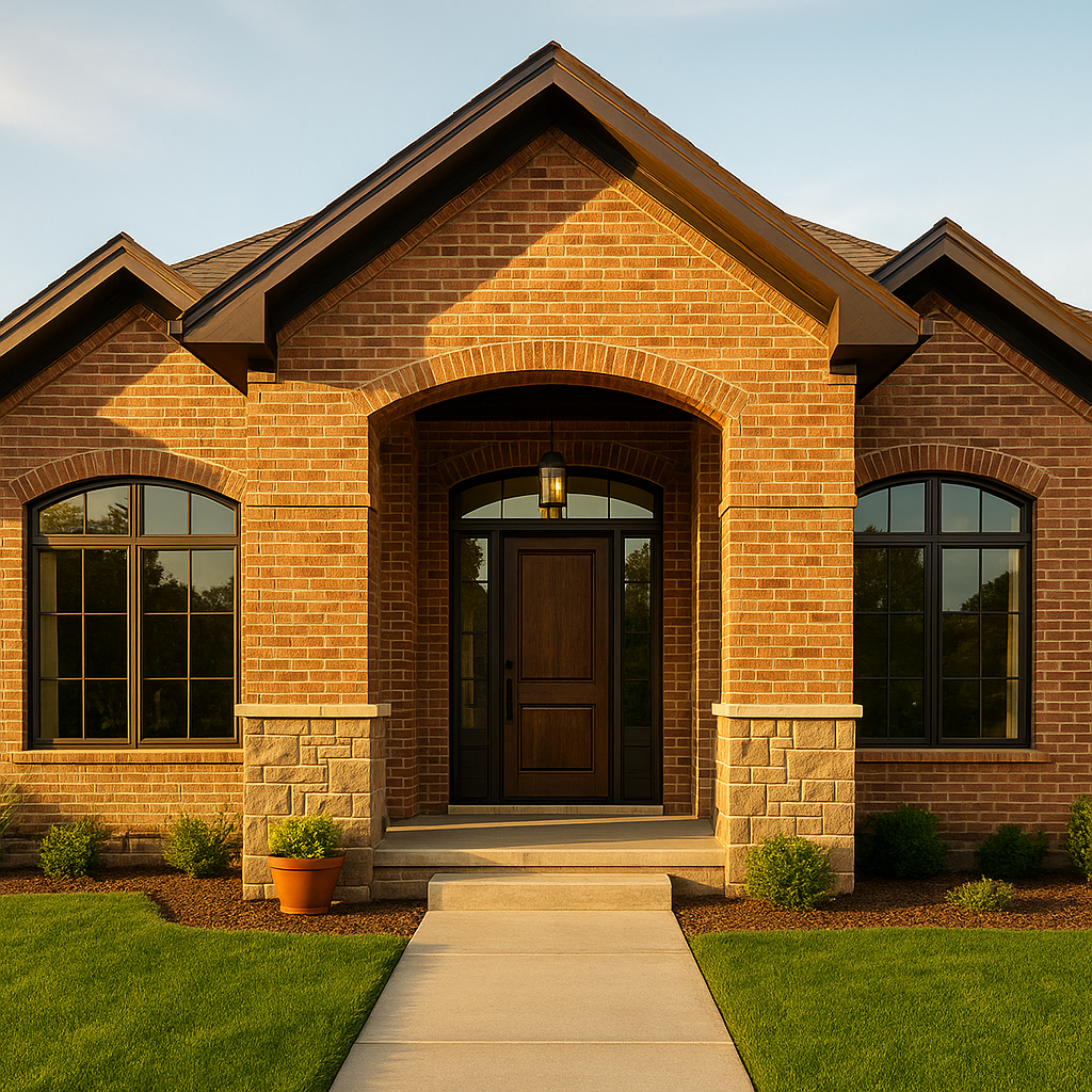 Fancy stone house design.