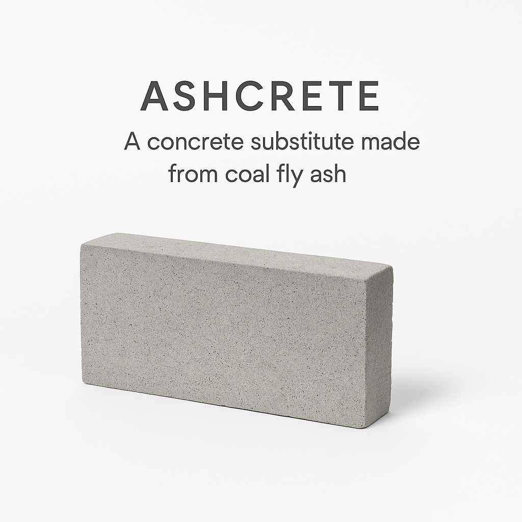 AshCrete block as sustainable concrete alternative.