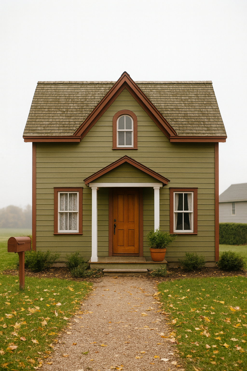Classic cottage-style home featuring two stories and white picket fence