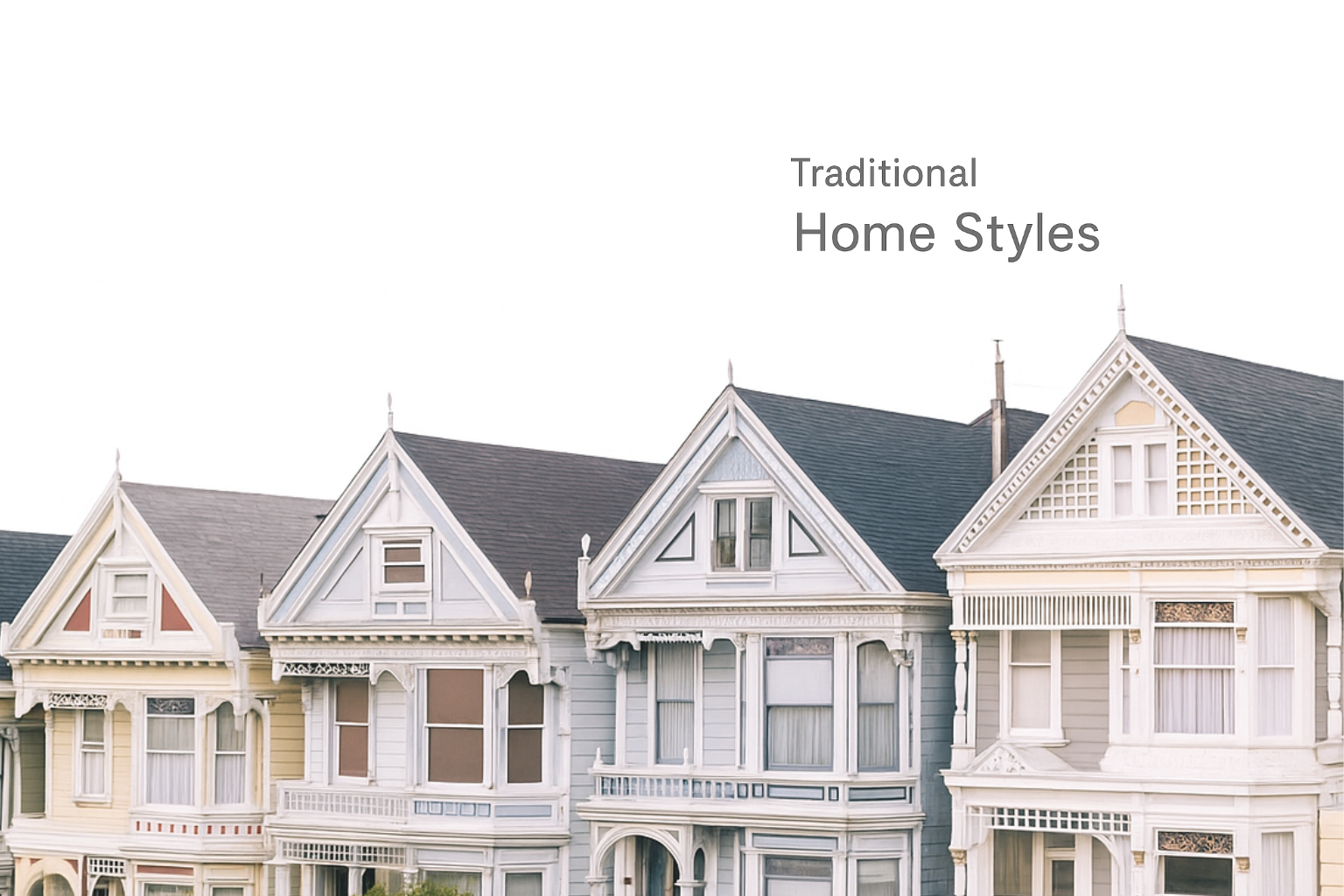 A professional architectural photo of San Francisco’s Painted Ladies.