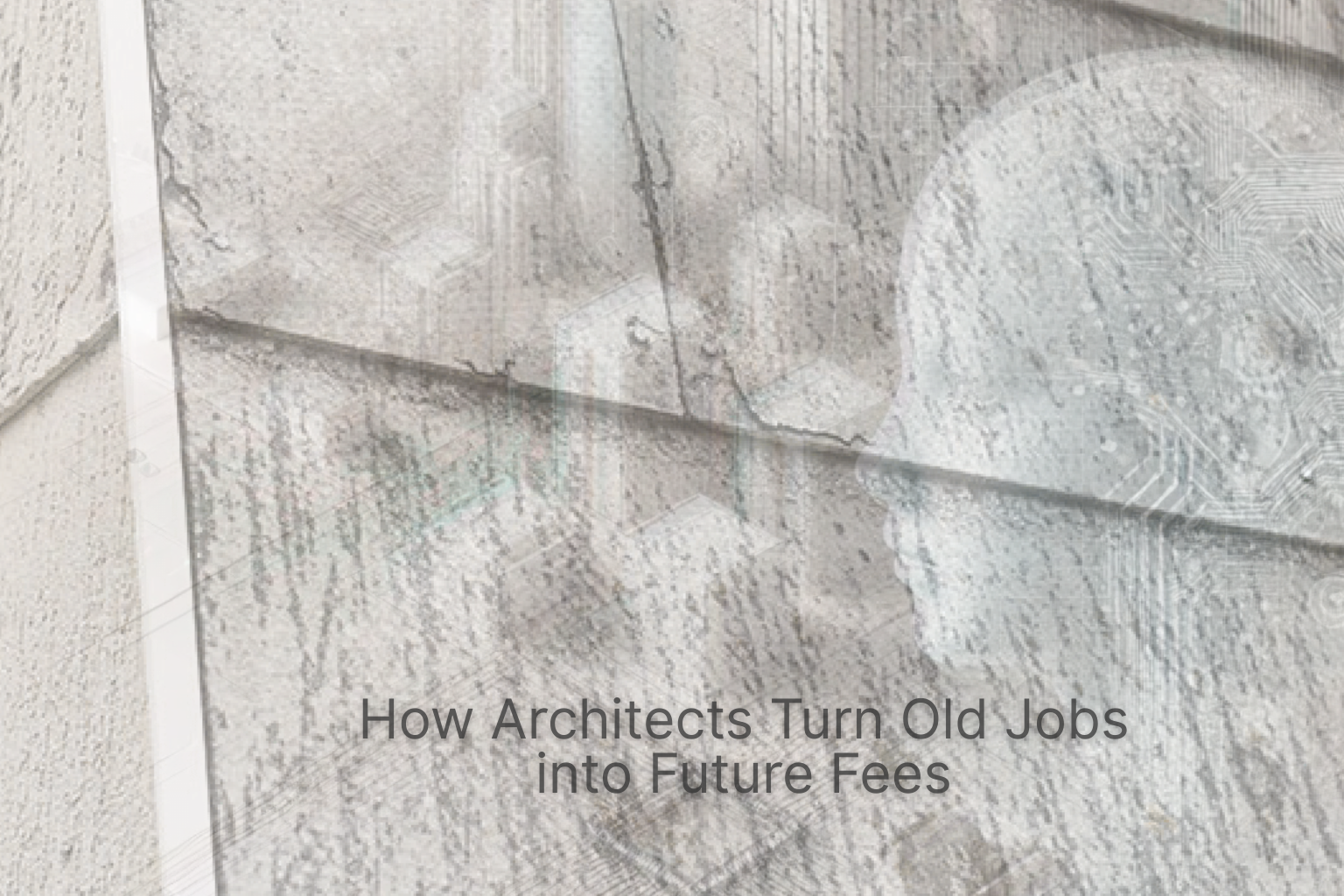 Infographic showing how architects leverage AI to transform past projects into future revenue.