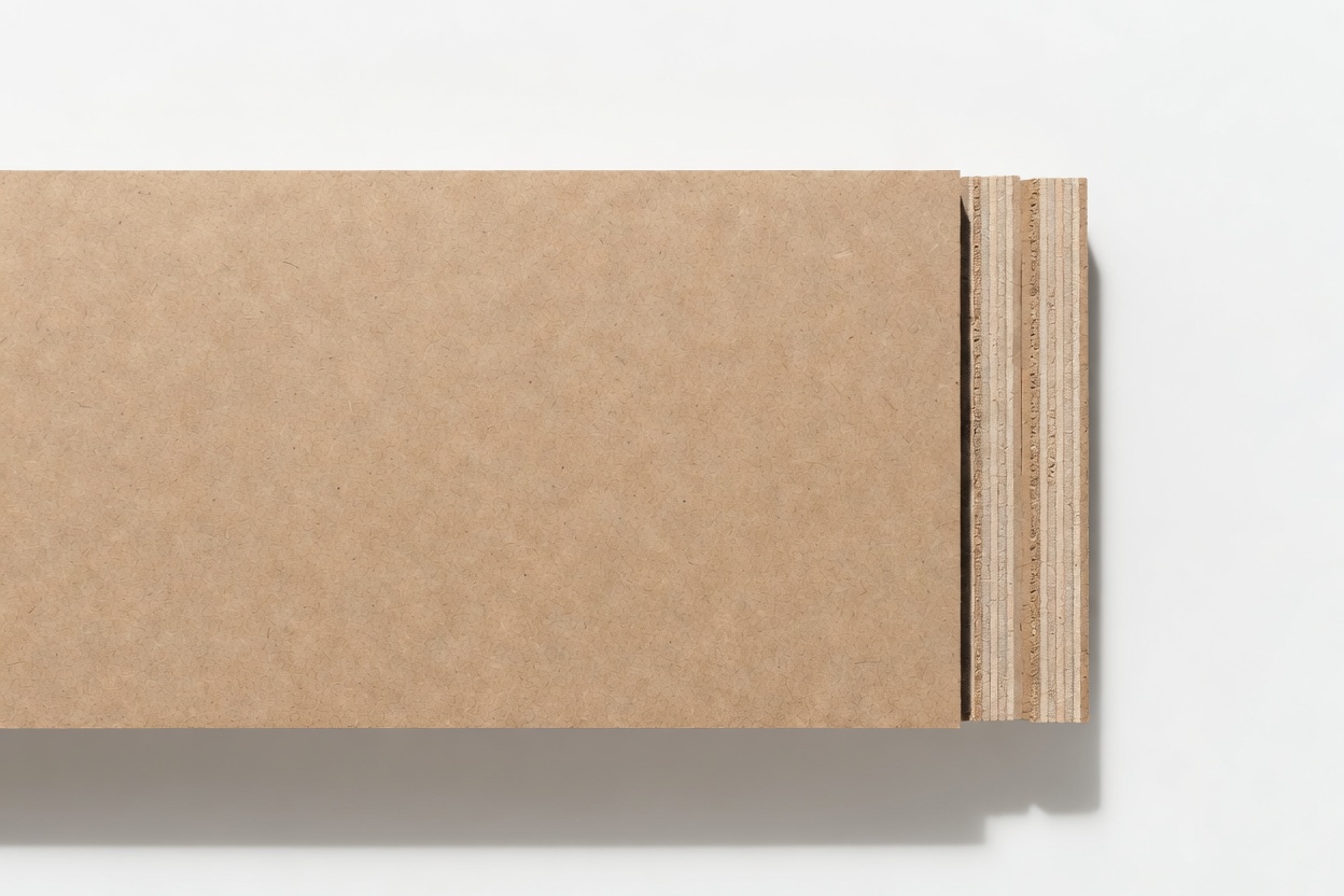  MDF panel with a smooth face and visible machined edge.
