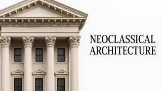 Neoclassical building with tall columns, pediment, and symmetrical facade