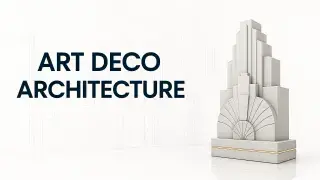 Art Deco architectural element with geometric design and subtle gold highlight.