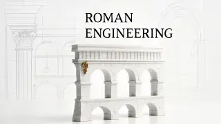 Roman aqueduct structure with engineering details.