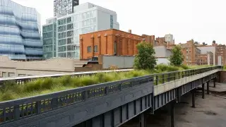 The NYC High Line pathway, shown from a fresh angle.