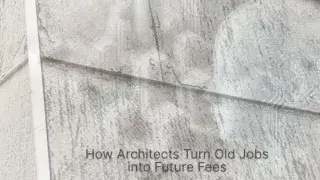 Infographic showing how architects leverage AI to transform past projects into future revenue.