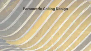 Parametric ceiling with honeycomb-inspired geometric pattern.