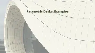 Examples of parametric architecture and digital design projects.
