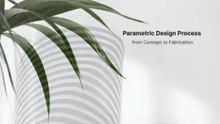 Parametric design process from concept to fabrication in architecture.
