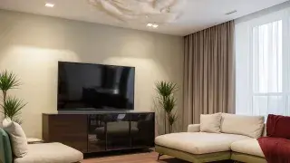 A real example of sagging drywall ceiling.