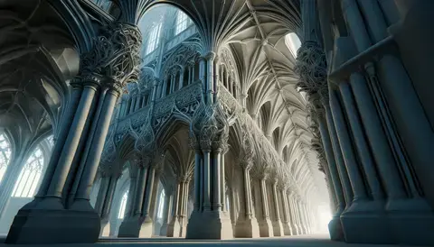 Experience the stunning structural elegance of Gothic flying buttresses