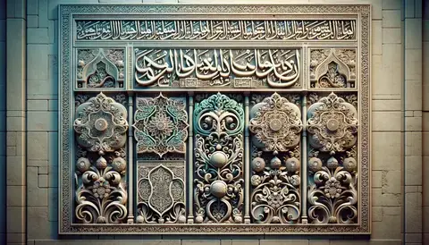 Intricate decorative motifs in Islamic Cairo.