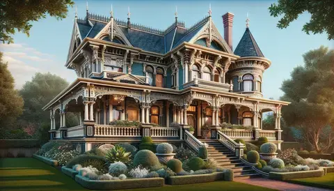 Victorian Revival home with ornate detailing, decorative trim, and wraparound porch.