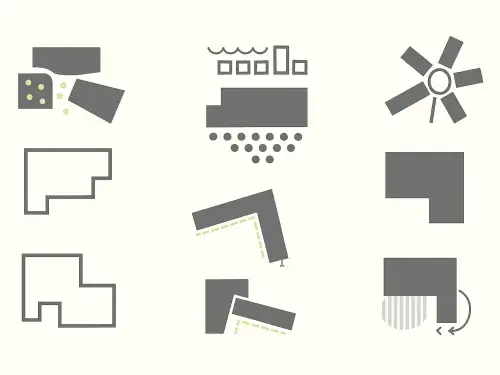 Simple sketch showing basic parti diagram for architectural design.