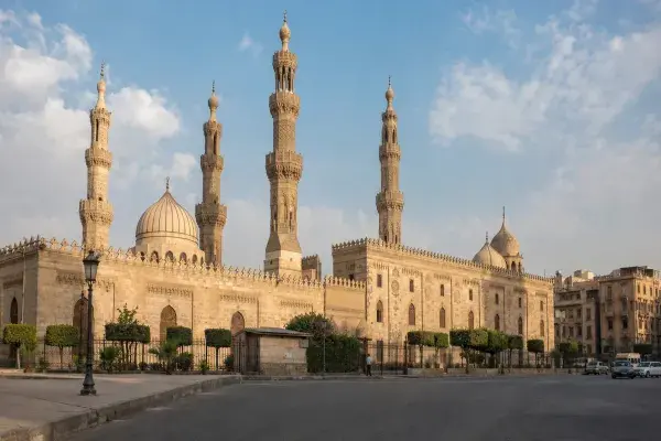 Historical view of Al Azhar Mosque.