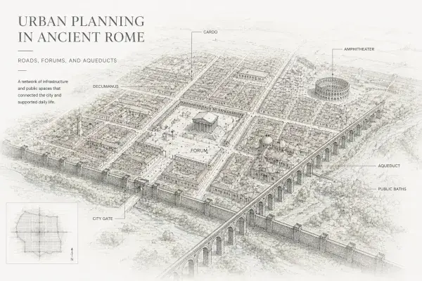ancient roman architectural innovation, focusing on elements like arches, domes, and aqueducts