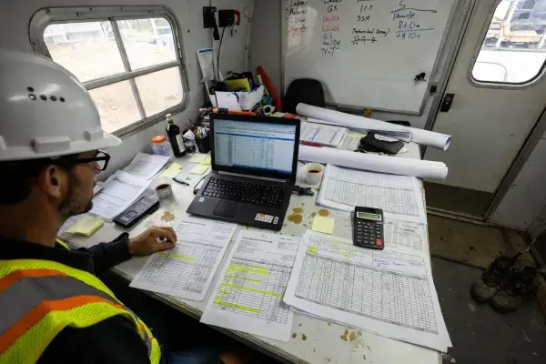 Daily cost control in the construction trailer — invoices, change orders, and budget tracking in real time.